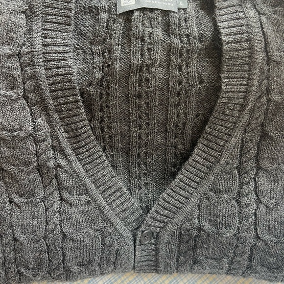 NWOT Lanificio Gray 100% Alpaca Boyfriend Cardigan Size L - Picture 7 of 7